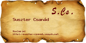 Suszter Csanád névjegykártya