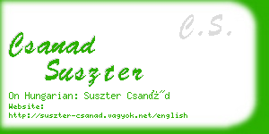 csanad suszter business card
